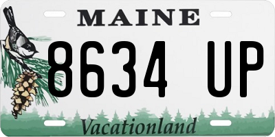 ME license plate 8634UP