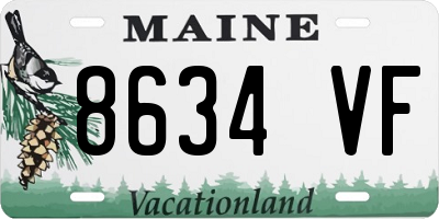 ME license plate 8634VF