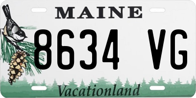 ME license plate 8634VG