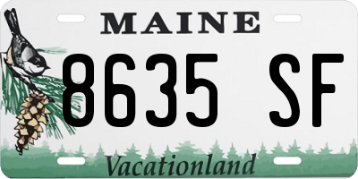 ME license plate 8635SF