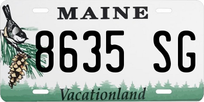 ME license plate 8635SG