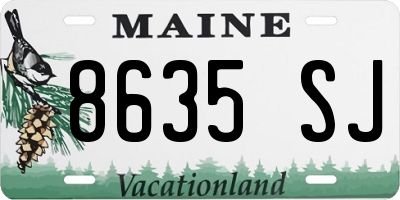 ME license plate 8635SJ