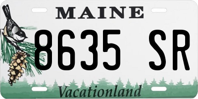 ME license plate 8635SR