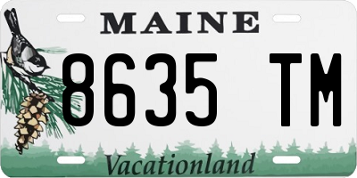 ME license plate 8635TM