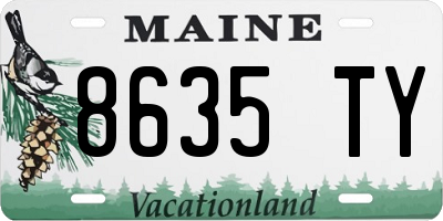 ME license plate 8635TY