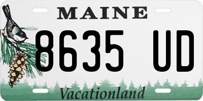 ME license plate 8635UD