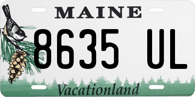 ME license plate 8635UL