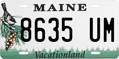 ME license plate 8635UM