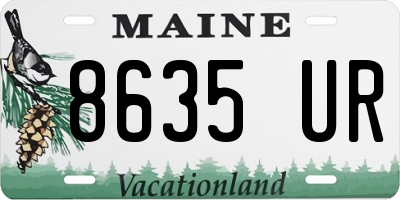 ME license plate 8635UR