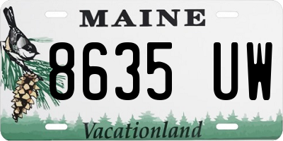 ME license plate 8635UW