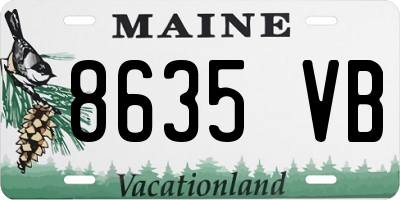 ME license plate 8635VB