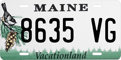 ME license plate 8635VG