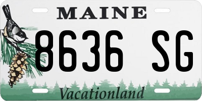 ME license plate 8636SG