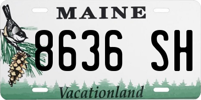 ME license plate 8636SH