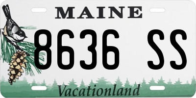ME license plate 8636SS