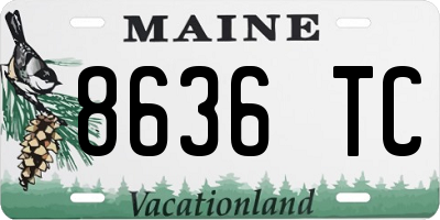 ME license plate 8636TC