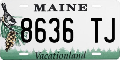 ME license plate 8636TJ
