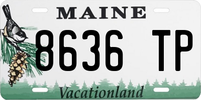 ME license plate 8636TP