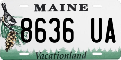 ME license plate 8636UA
