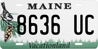 ME license plate 8636UC
