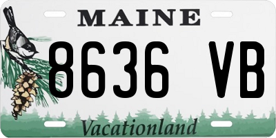 ME license plate 8636VB