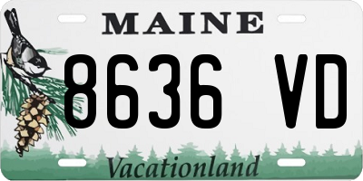 ME license plate 8636VD