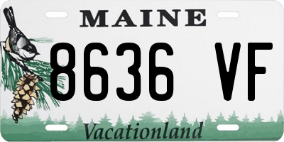 ME license plate 8636VF