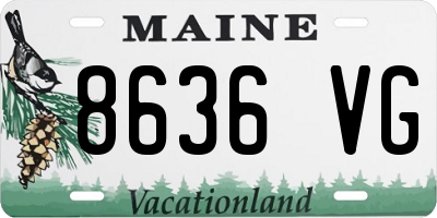 ME license plate 8636VG