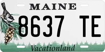 ME license plate 8637TE