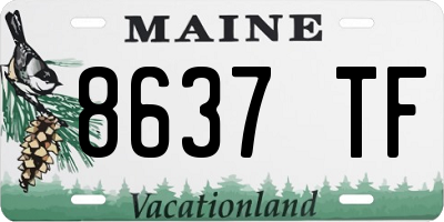 ME license plate 8637TF