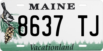 ME license plate 8637TJ
