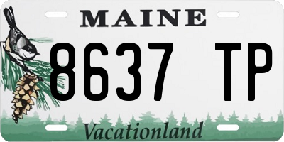 ME license plate 8637TP