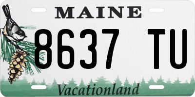 ME license plate 8637TU