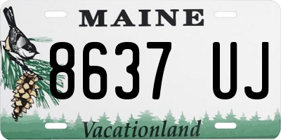 ME license plate 8637UJ