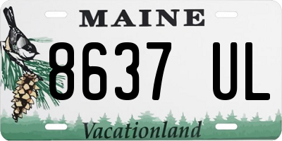 ME license plate 8637UL