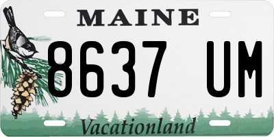 ME license plate 8637UM