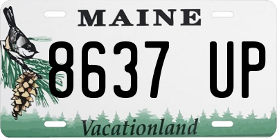 ME license plate 8637UP