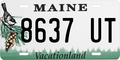 ME license plate 8637UT