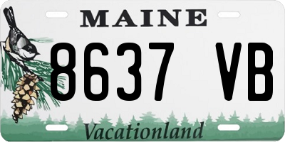 ME license plate 8637VB