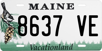 ME license plate 8637VE