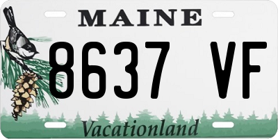 ME license plate 8637VF