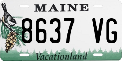 ME license plate 8637VG