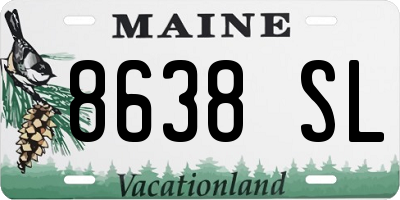 ME license plate 8638SL