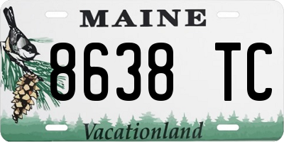 ME license plate 8638TC