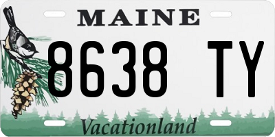 ME license plate 8638TY
