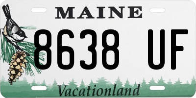 ME license plate 8638UF