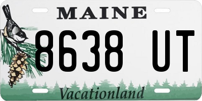 ME license plate 8638UT