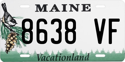 ME license plate 8638VF