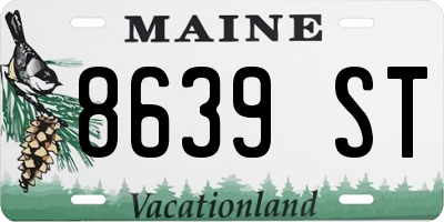 ME license plate 8639ST
