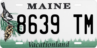 ME license plate 8639TM